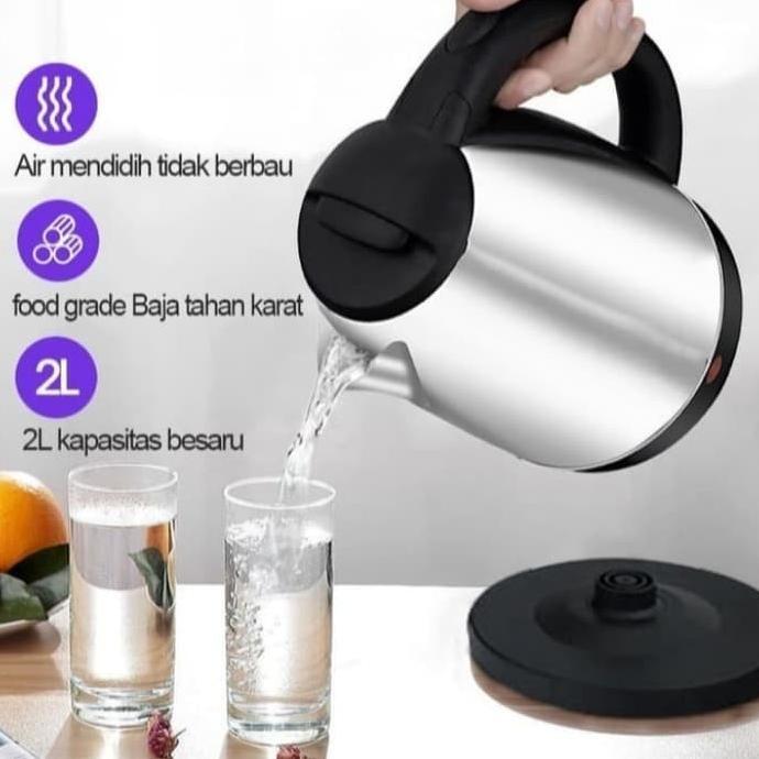 HOT DEALS TEKO LISTRIK  2 LITER HIGH QUALITY/TEKO PEMANAS AIR/TEKO LISTRIK MURAH/ALAT PEMANAS AIR/PE