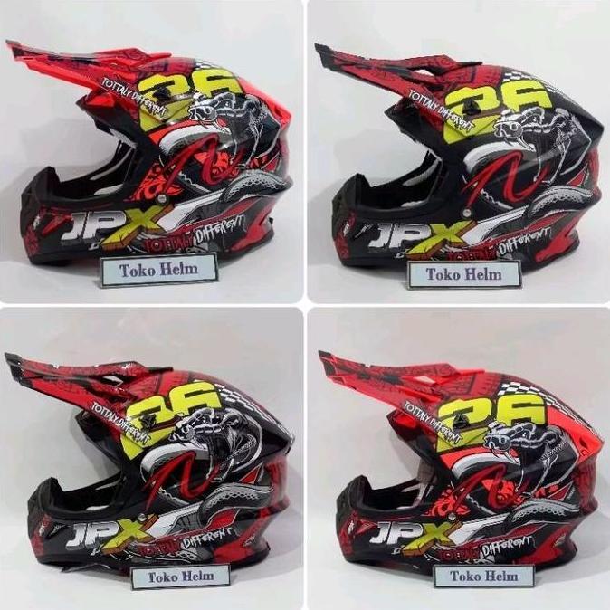Helm trail JPX cross FOX 1 motif X16 SNAKE COBRA
