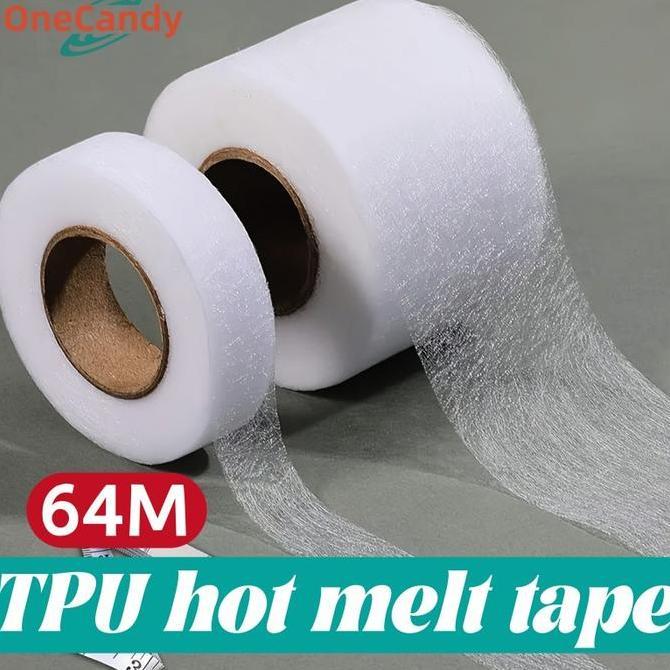 AHROKA Lem Kain 2 Sisi Lem Sum Lebar 1CM/2CM/3CM Lem Sum Perekat Kain 2 Sisi Lem Textile Som Double 