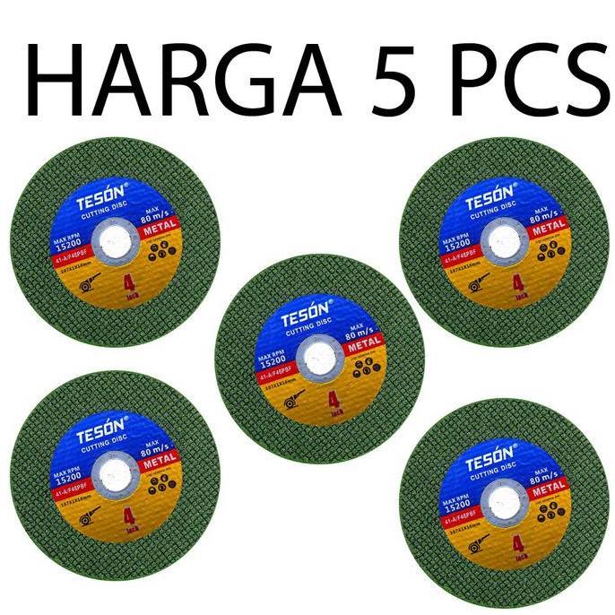 AHROKA 5PCS TESON Mata gerinda gergaji pemotong batu potong besi stainless logam metal cutting  disc