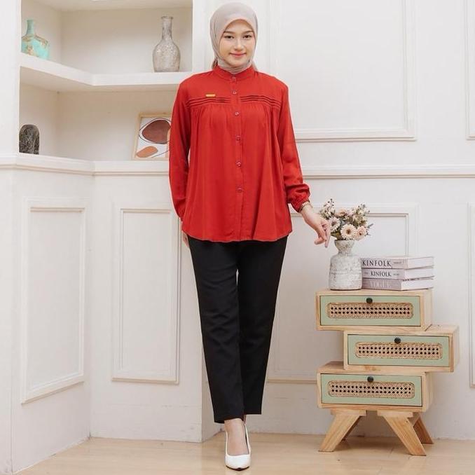 JUAL Blouse ARYANI Rayon Twill Atasan Wanita Casual JUAL