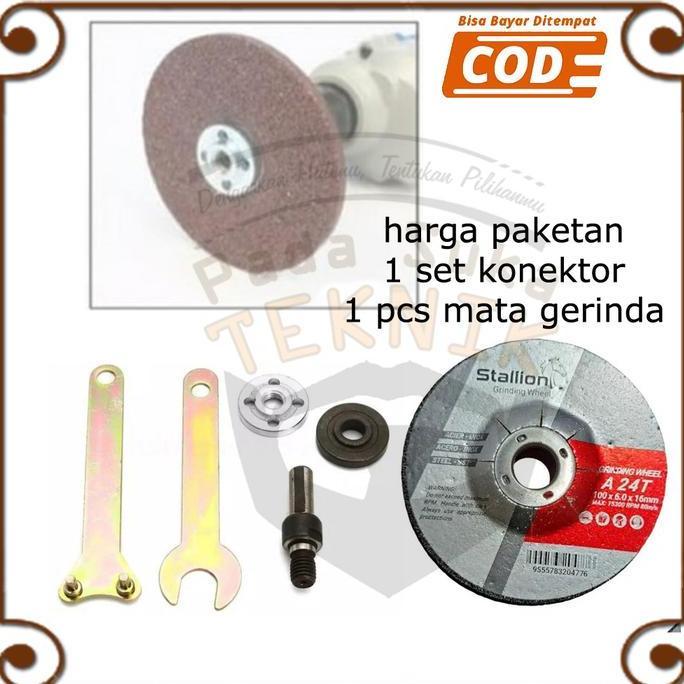 AHROKA Adaptor Mesin Bor Konektor Mesin Bor Ke Gurinda Arbor Batu Gerinda Poles 4x6mm Mata Gurinda A