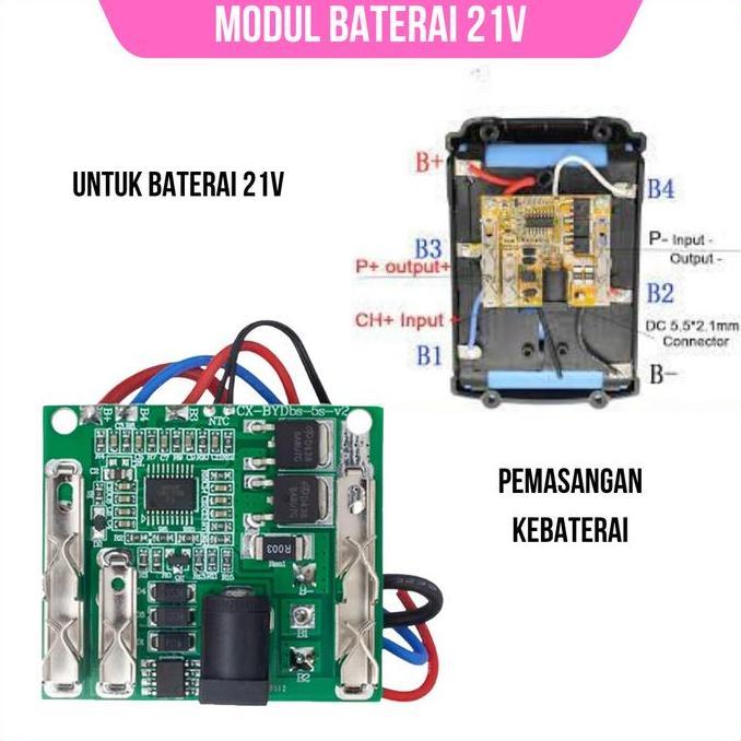 IYLBISC Modul BMS Baterai 12V 21V Sparepart Jld Ryu Modern BMS 21V Lithium Battery Charger Protectio