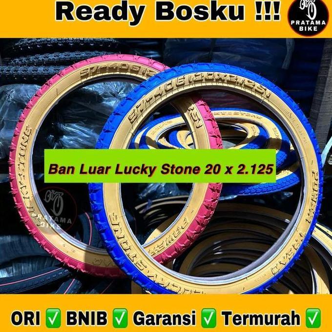 Promo Ban Luar Sepeda BMX 20x2125 / 20x2.125 Lucky Stone Warna Diskon
