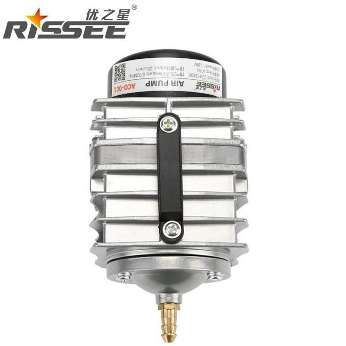 YOGSIXO Pompa Aerator RISSEE ACO 001 Pompa Blower Kolam Pembuat Gelembung Udara Aerator Pump Akuariu
