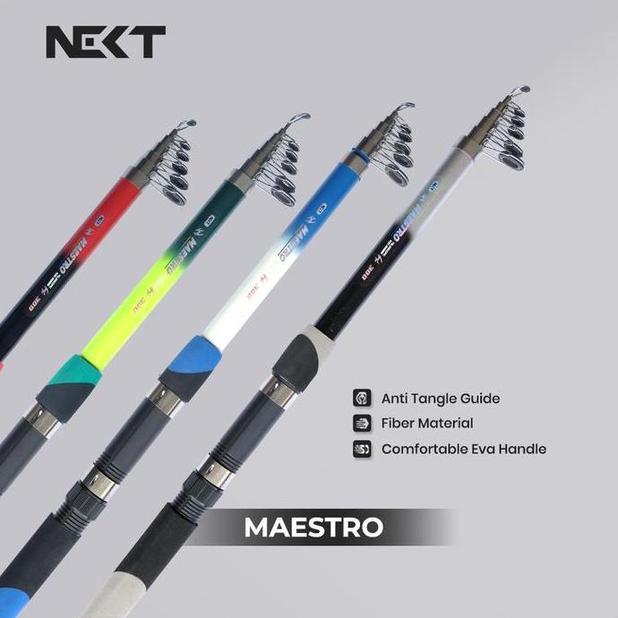 Joran Antena Next Maestro Fiber Telescopic Rod - Kuat & Ringkas 150-360cm