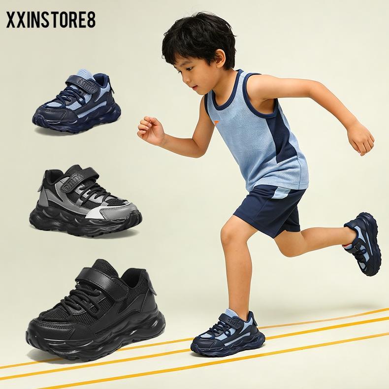 Grade Ori Cod Sepatu Anak Sepatu Sneakers Hitam Mesh Bernapas Sepatu Kasual Sepatu Siswa Pria Dan Wa