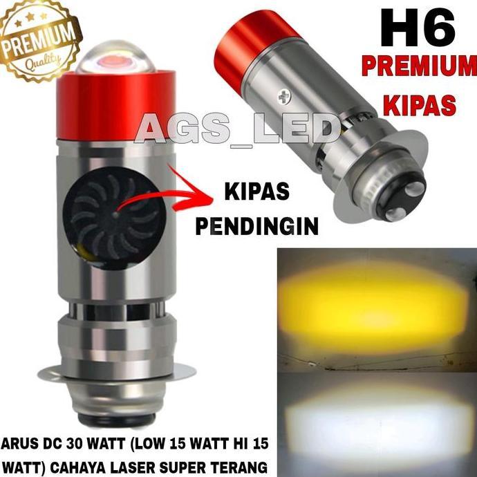 Xifa_nurabdilah - LAMPU UTAMA MOTOR LED LAS3R H6 KIPAS PRO SUPER TERANG /LAMPU DEPAN MOTOR KIPAS H6 