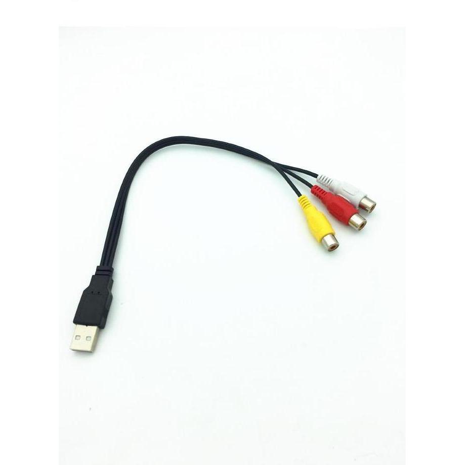 Yevaseni_ - Kabel Usb 2.0 Male To 3 Rca Female 0.25 Meter Av