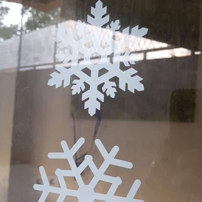 Stiker salju snowflakes / stiker natal / dekorasi natal / christmas