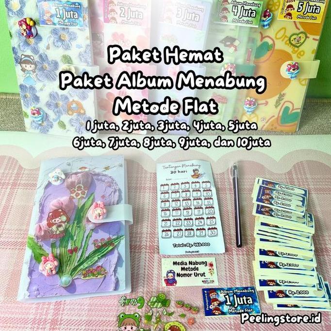 PAKET ALBUM MENABUNG METODE FLAT 120 SLOT DENGAN GOALS 1 JUTA, 2 JUTA DAN 3 JUTA
