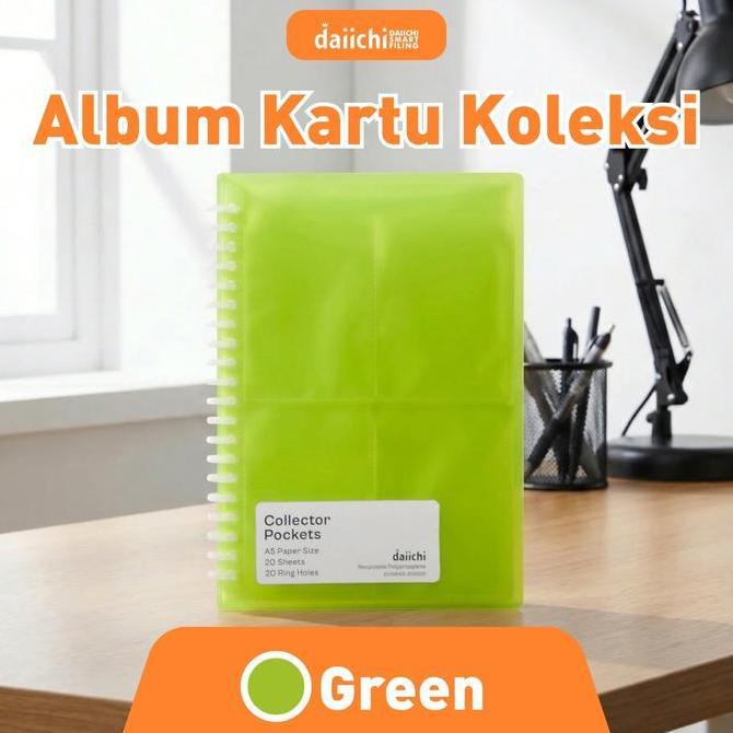 LEVINAMISAHSHOP - ALBUM KARTU NAMA TRADING CARD KOLEKSI EMAS 80 KARTU DAIICHI DPO A5 TEMPAT PENYIMPA