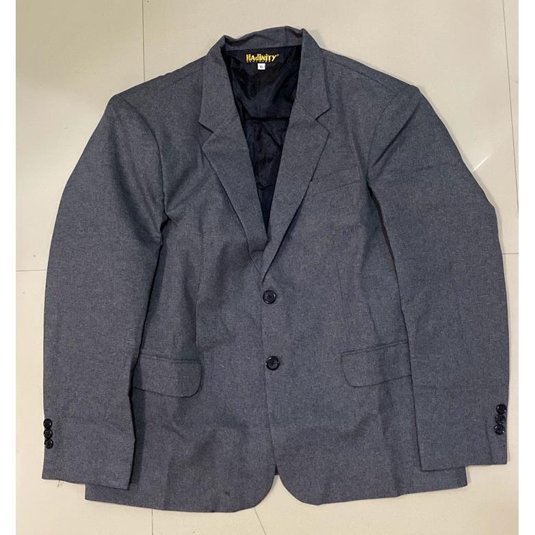 BESTPROMO Youngsung Exclusive - Jas Formal Pria Hitam Slim Fit Kancing 2 Bahan Jetblack Wisuda Kerja