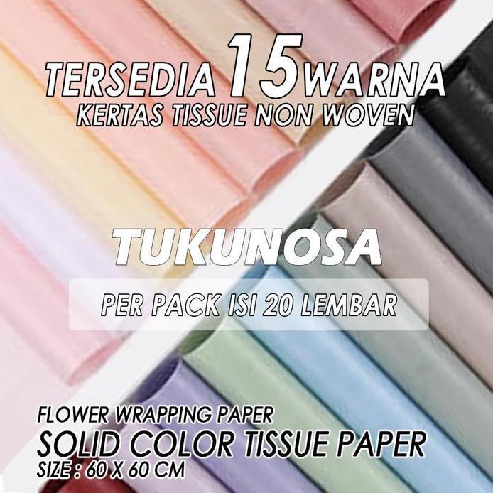 PERPACK FLOWER WRAPPING PAPER SOLID COLOR TISSUE PAPER - KERTAS TISSUE