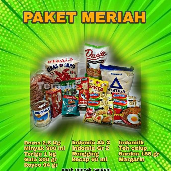 Paket Meriah Paket sembako lengkap hampers bandung