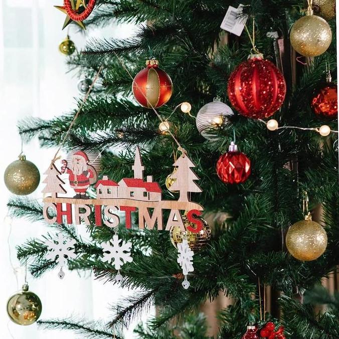 TENNIME Hiasan Pintu Merry Christmas Hiasan Pintu Depan Rumah Natal Hiasan Natal Untuk Pintu Christm