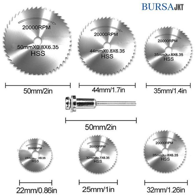 OVMIDEX MATA + BATANG GERGAJI GERINDA POTONG MINI CUTTING WHEEL 16 - 30 MM