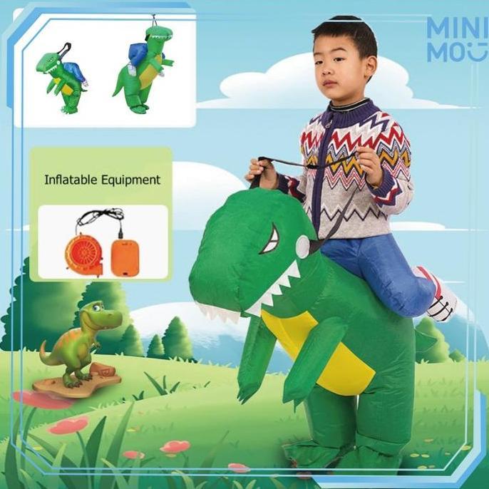 REDDAR Kostum Dino Cosplay Inflatable Angin Lucu Untuk Anak Dan Dewasa Pesta Ultah Karnaval Festival