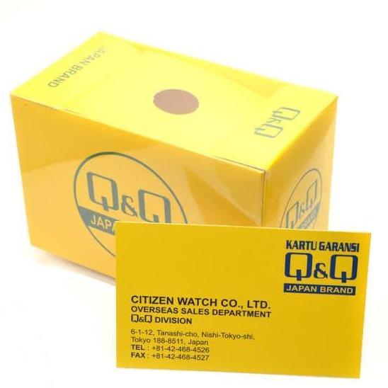 Q&Q QQ Jam Tangan Pria Rantai Silver Biru CA08J205Y Original murah