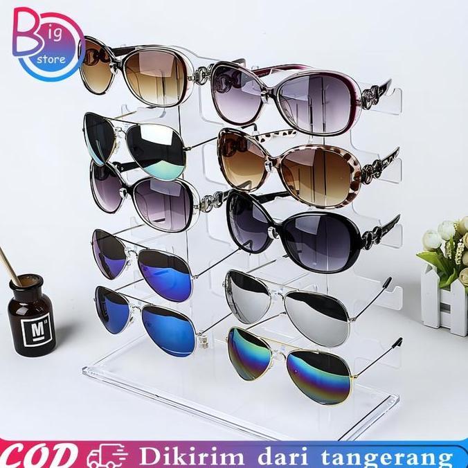 URB Rak Gantung Kacamata Acrylic Rak Display Kacamata Rak Kacamata Gantung Sun Glasess Holder Untuk 