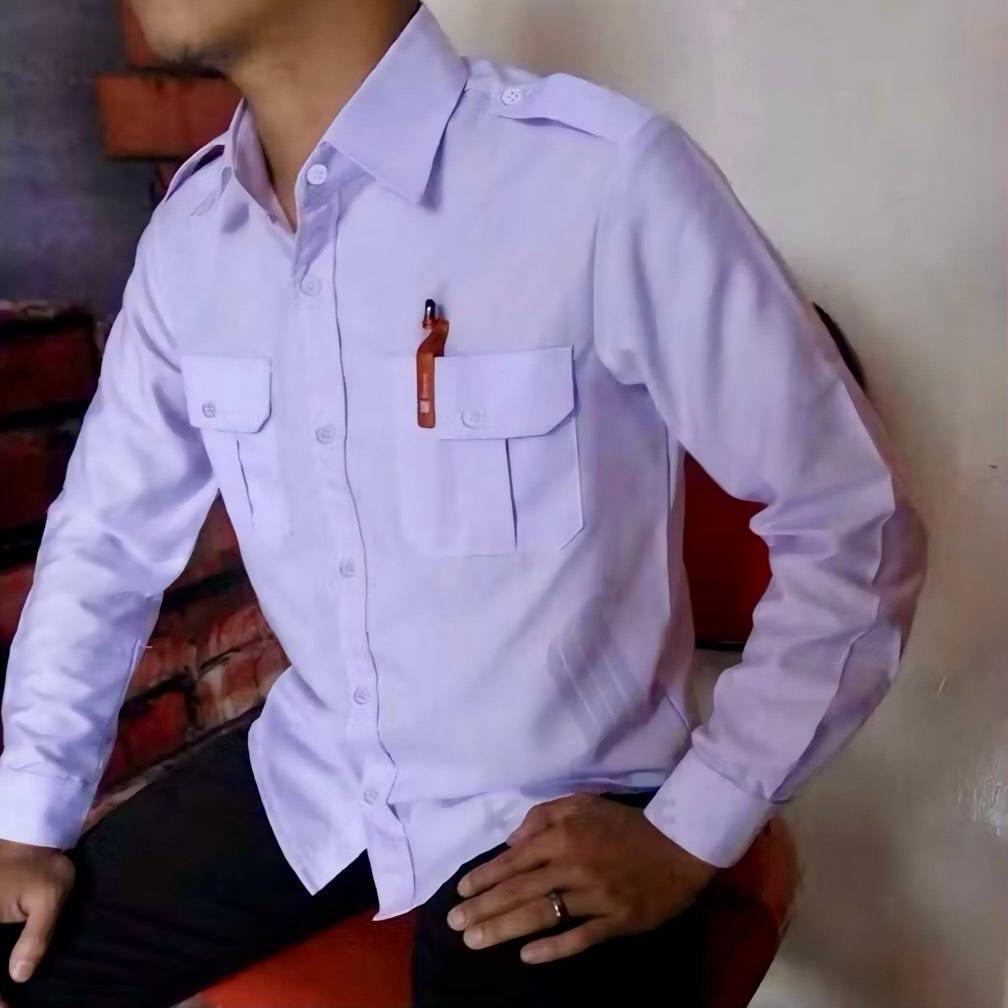 Hot Sale Seragam Dinas Pdh Putih Baju Dinas Putih Pns Pria Lengan Panjang / Pendek Kemeja Putih Kerj