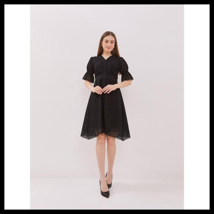 Best Seller Ii Urban Exchange Talia Black Mini Dress - Gaun Mini Dress Katun Warna Hitam Baju Wanita