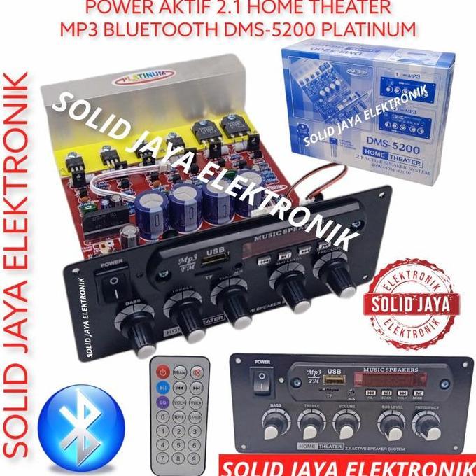 Power Speaker Aktif 2.1 Mp3 Bluetooth Kit Home Teather Dms-5200