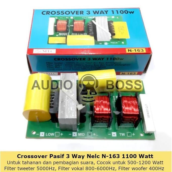 Crossover Pasif 3 Way 1100 Watt Nelc N-163 N 163 500W - 1200W
