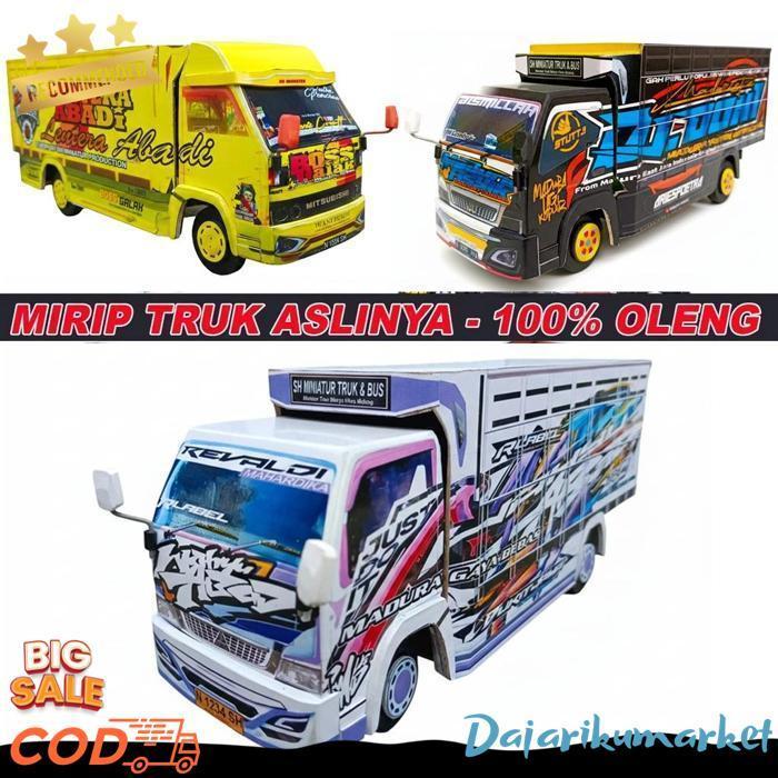 Miniatur Truk Oleng Mirip Truk Aslinya