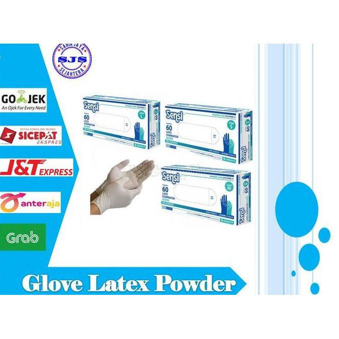Sarung Tangan Latex Sensi Isi 60 Pcs Sarung Tangan Latex Medis Sensi