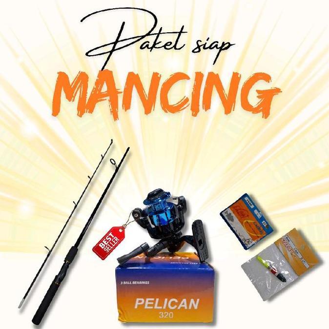 Paket Siap Mancing Joran+Reel+Kail+Pelampung | Set Joran Murah  Berkualitas