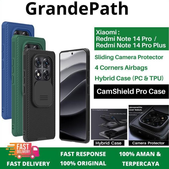 HARGA DISC - Case Xiaomi Redmi Note 14 Pro / 14 Pro Plus / Poco X7 (5G) NILLKIN CamShield Pro Slide 