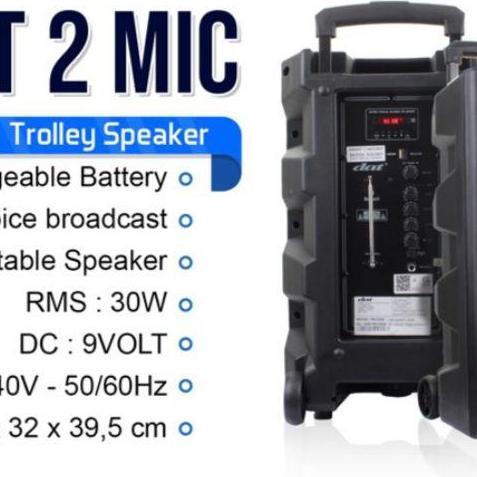 Speaker Portable 12 Inch Dat Dt1210Ft Sound Aktif Mic Wireless Dt 1210