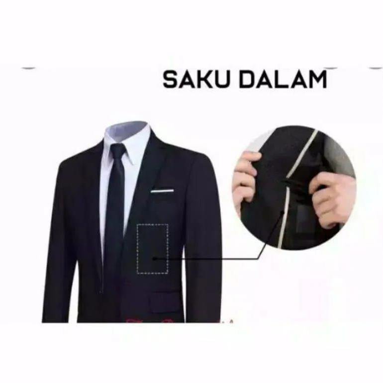 Diskon Setelan Jas Pria -Jas Pria - Jas Formal - Jas Formal Pria Setelan- Jas Pria Hitam/Jas Jumbo-B