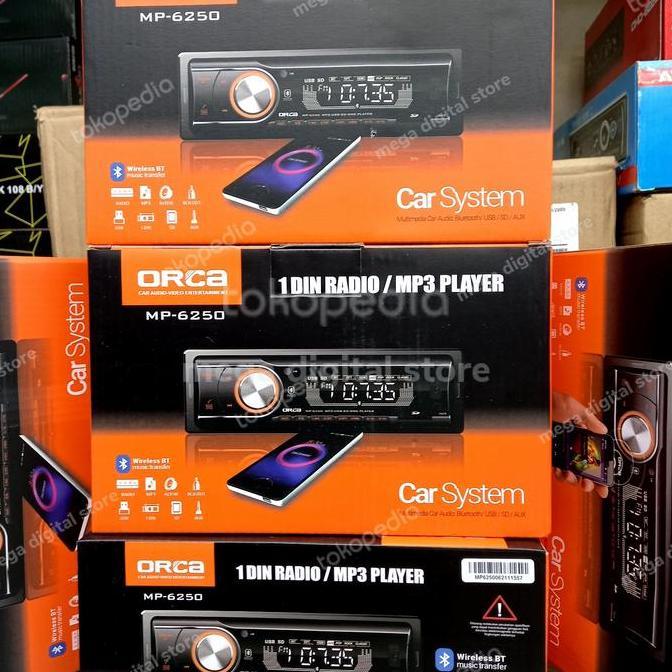 TAPE MOBIL SINGEL DIN HEAD UNIT ORCA / BLUETOOTH USB FM RADIO BAGUS