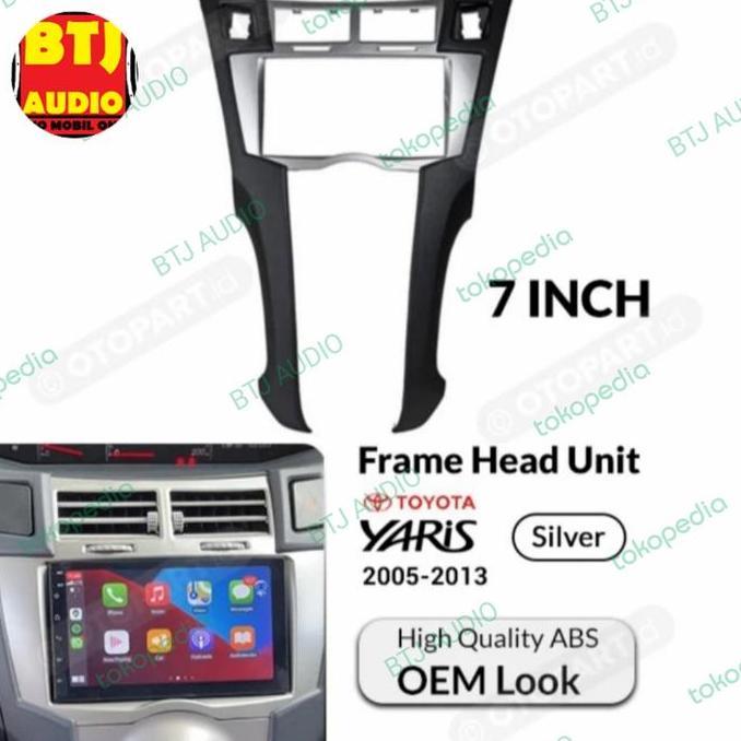 FRAME AUDIO DOUBLE DIN TV MOBIL TOYOTA YARIS 2005-2012 UKURAN 7 INCH