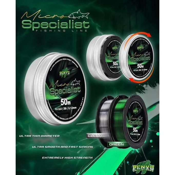 Penyu - Senar Penyu Micro Specialist 50M - Senar Pancing