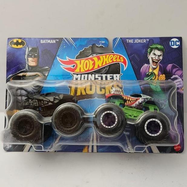 ORIGINAL HOTWHEELS MONSTER TRUCKS BATMAN VS JOKER 2 PCS SET