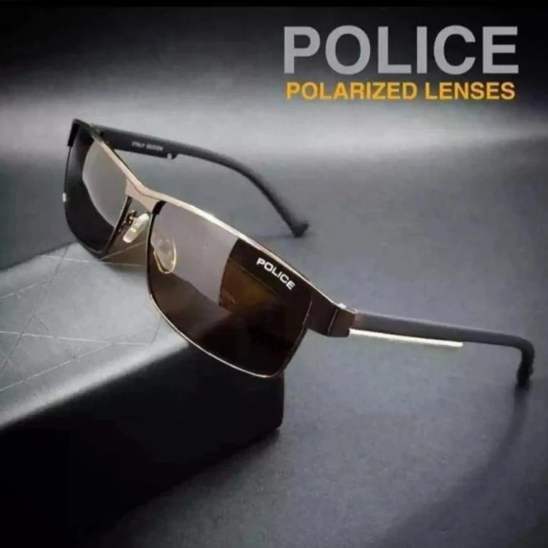 NEW Kacamata Polis Hitam Polarized Premium quality p24 / 3674 geometric anti UV Original Police manc