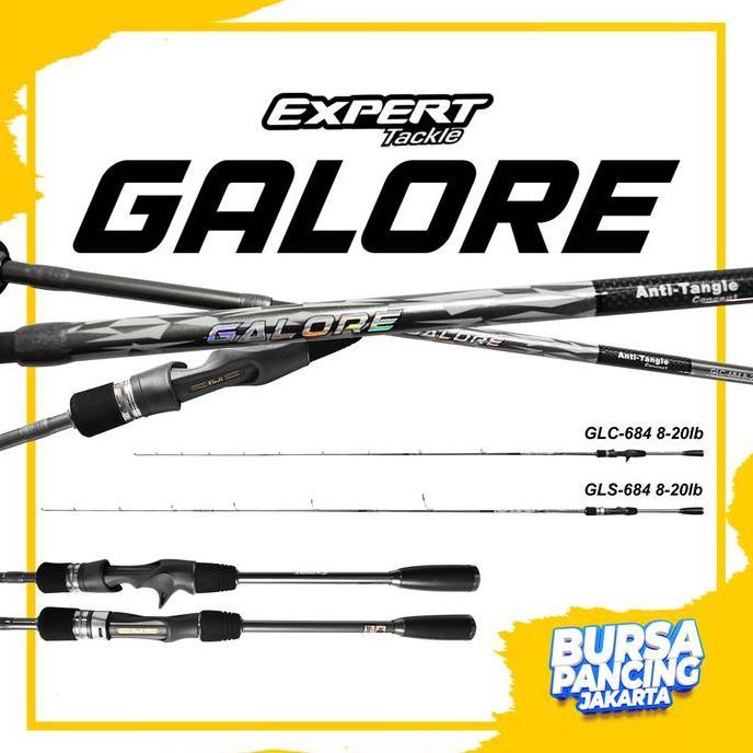 Expert Joran Pancing Spinning dan Baitcasting GALORE Travel Rod GLC 684 & GLS 684 - 8-20Lb (204cm)