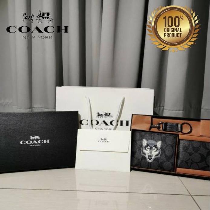 [ORIGINAL] lCOACH Wallet Pria Wolf / Dompet Coach Pria Original