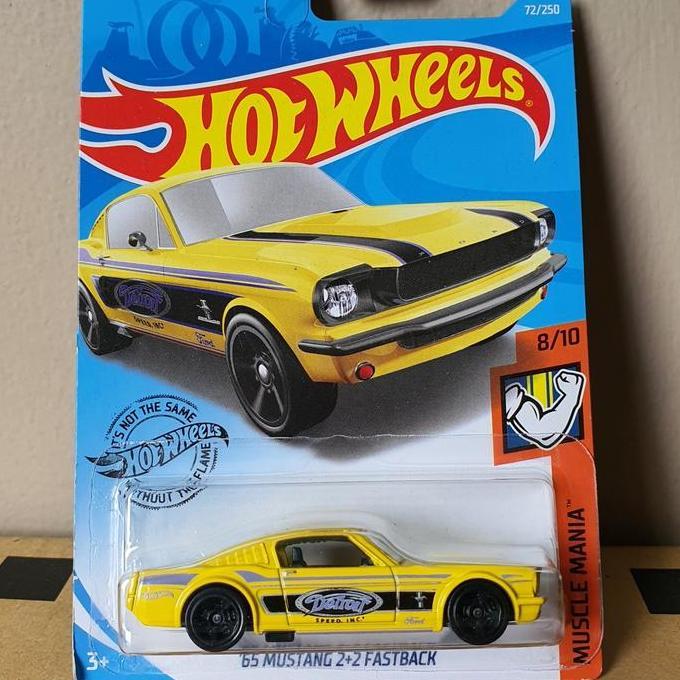 ORIGINAL HOTWHEELS 65 MUSTANG FASTBACK 2+2 YELLOW