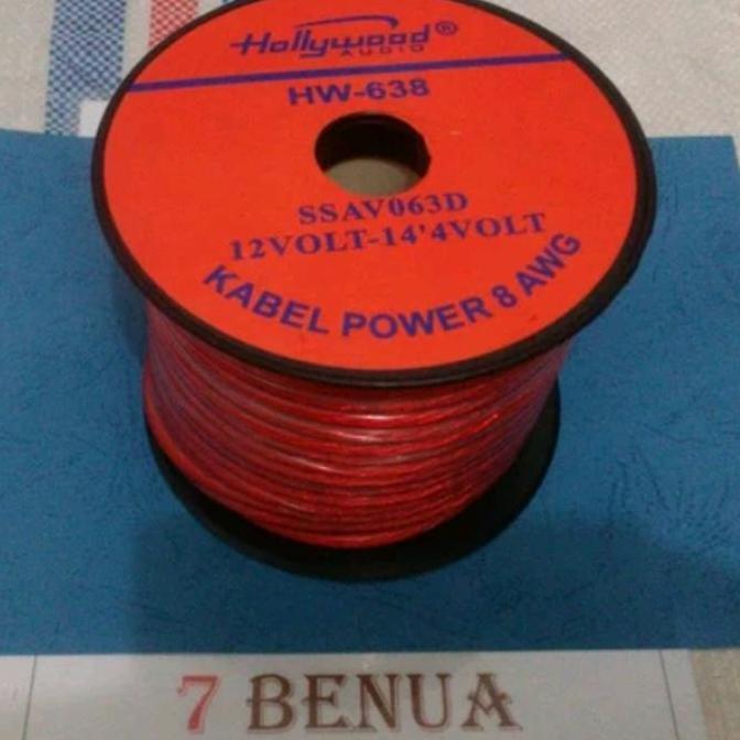 KABEL AUDIO 8 AWG SOUND SYSTEM MOBIL UNIVERSAL