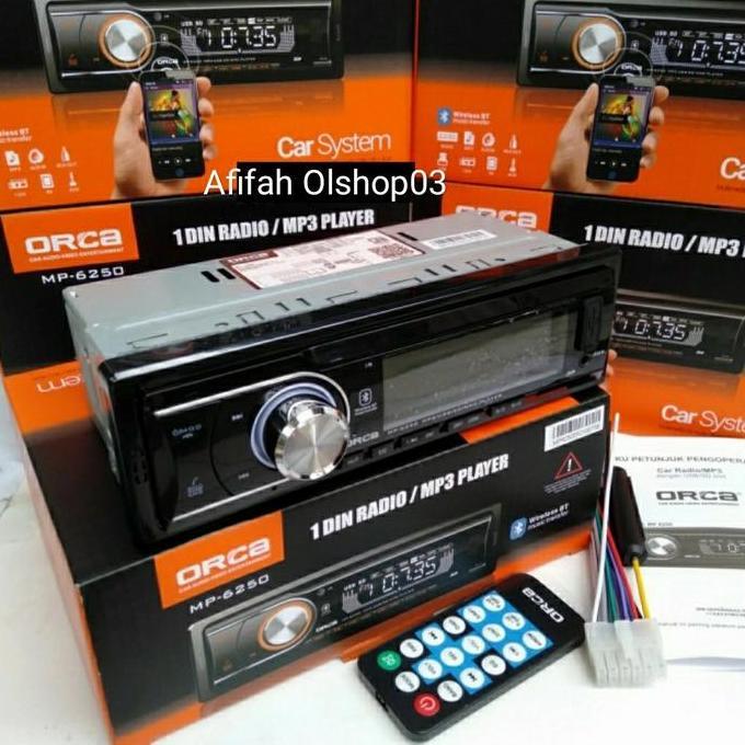 Tape Mobil Single Din ORCA USB Bluetooth Radio MP3 Universal Termurah