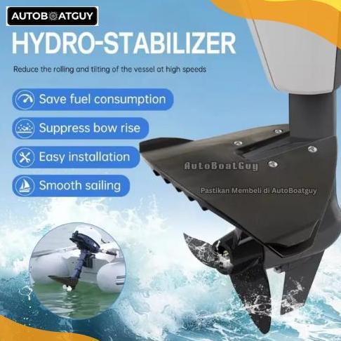 Hydro Stabilizer Hydrofoil Mesin Tempel / Outboard Fin untuk Mesin15-300PK/HP