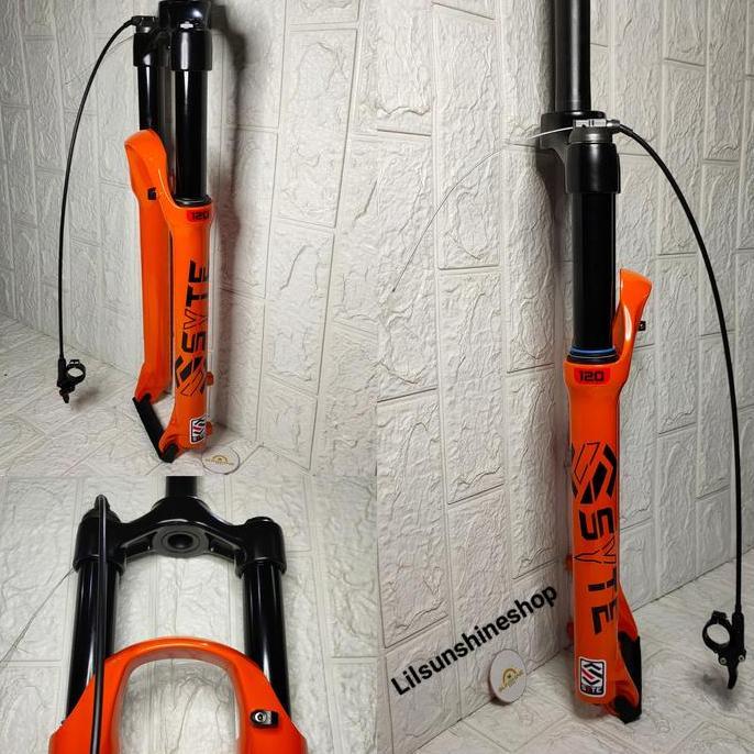 Fork Sepeda MTB 27.5 SYTE C204 Alloy Shock Suspension AIR HIDROLIK Hydraulic T120 Steertube Oversize