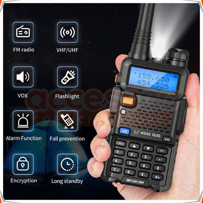 BAYASON Walkie Talkie Handy Talkie HT UV-5R Radio Komunikasi Jarak Jauh Komunikasi SUARA JERNIH
