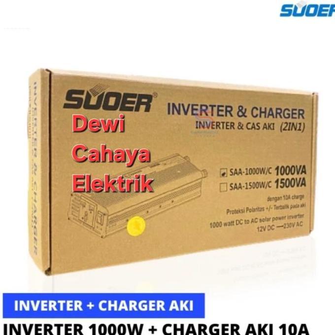 Souer INVERTER 1000W +Charger Aki SAA-/C 10A 2in1 INVERTER Charger AKI