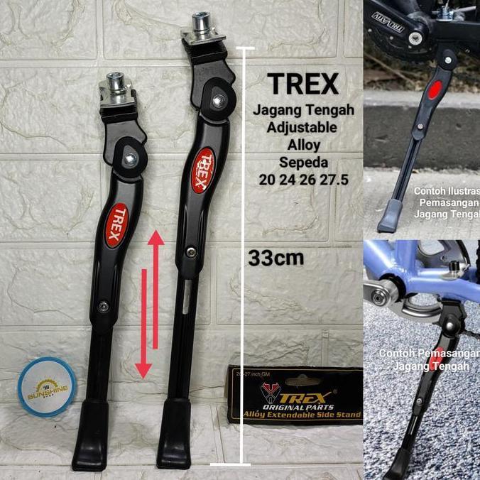 Jagang Tengah Sepeda TREX Standar Parkir Bike Stand Alloy Adjustable MTB 24 26 27.5