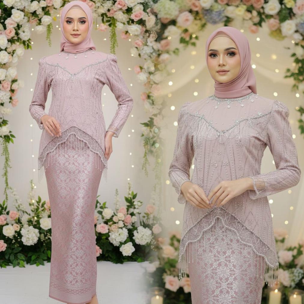Free Ongkir Kebaya Viral Model Rumbai Payet Premium - Kebaya Wisuda Modern Terlaris - Kebaya Brokat 